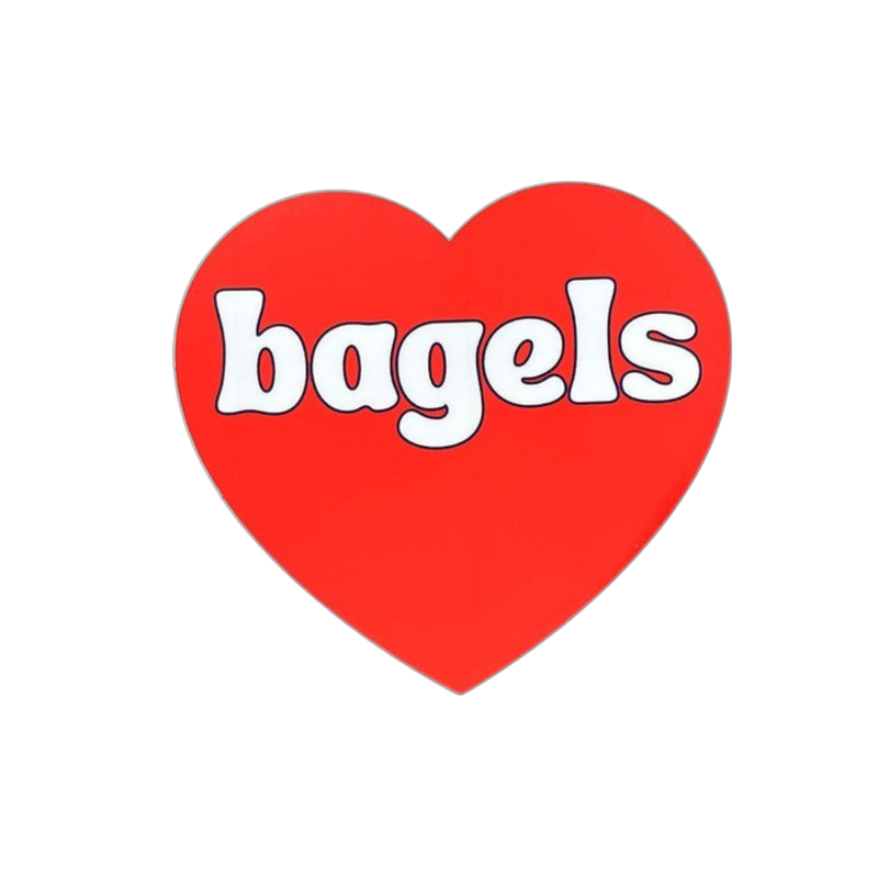 Sticker - Bagels Red Heart