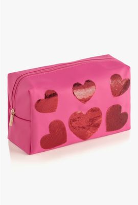 Pouch: Sequin Hearts Zip