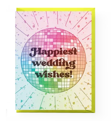 Card - Wedding: Disco Wishes