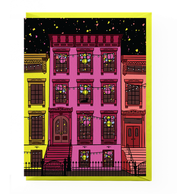 Card - Birthday: Pink Brownstone Party