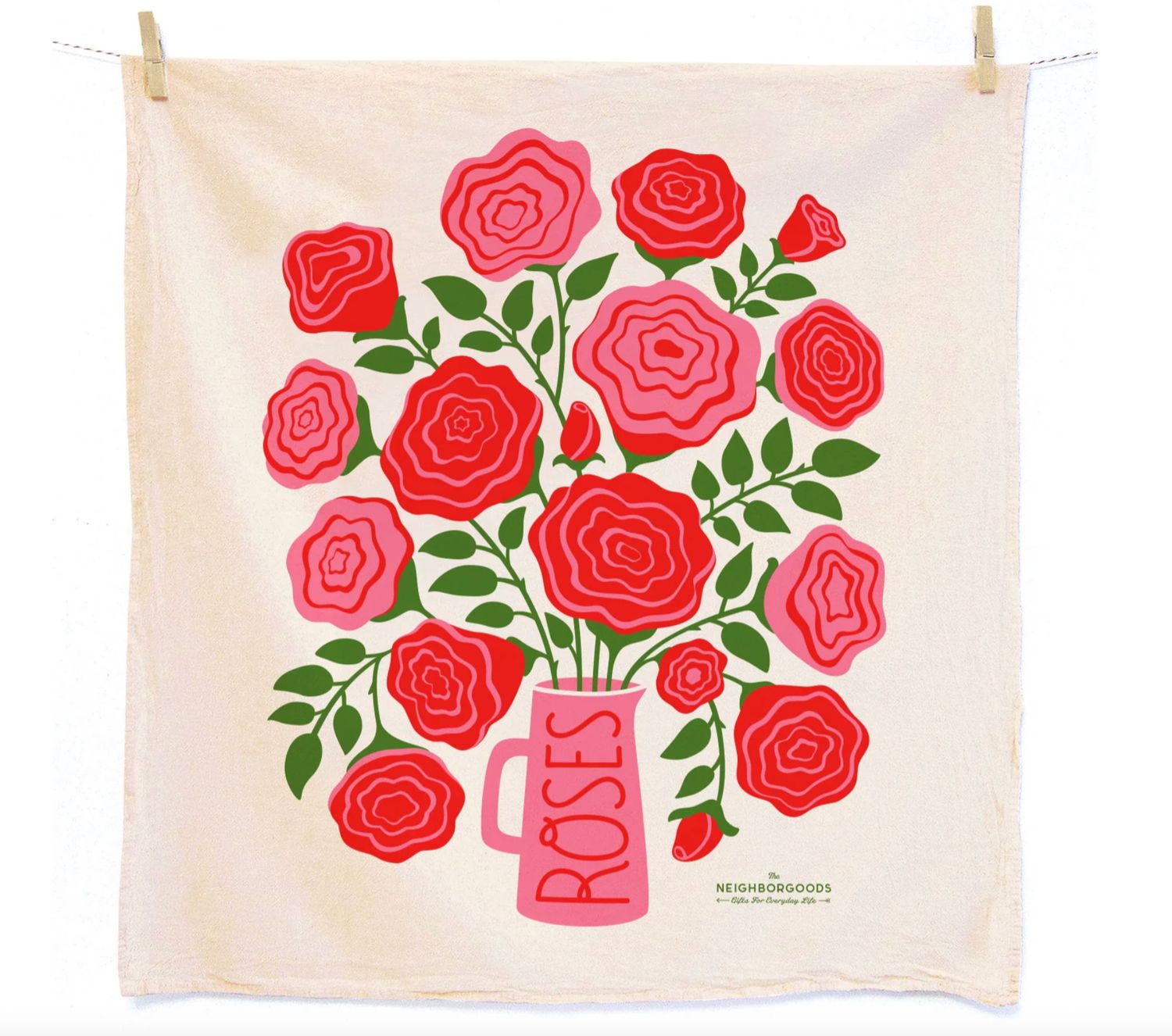Dish Towel -  Roses
