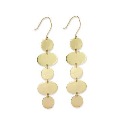 Earrings - Dangle: Brass Circles and Ovals