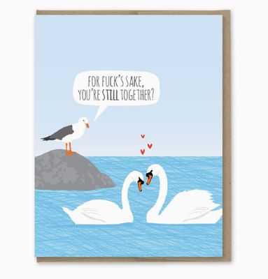 Card - Love: Anniversary Swans Still Together