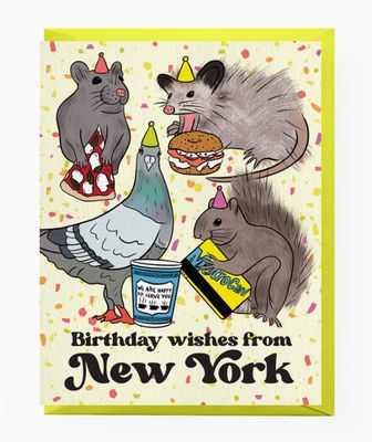 Card - Birthday: New York Creatures Party Animal