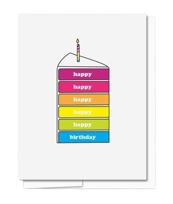Card - Birthday: Colorful Cake