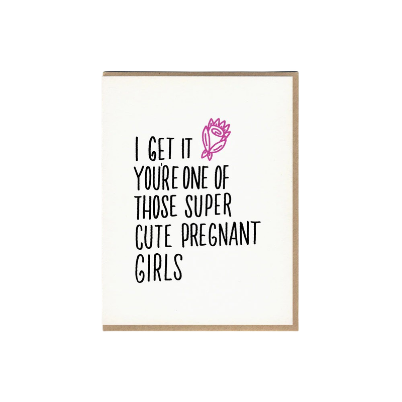 Card - Baby: Cute Pregnant Girl