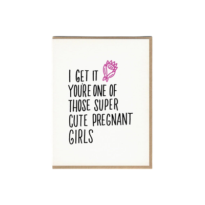 Card - Baby: Cute Pregnant Girl