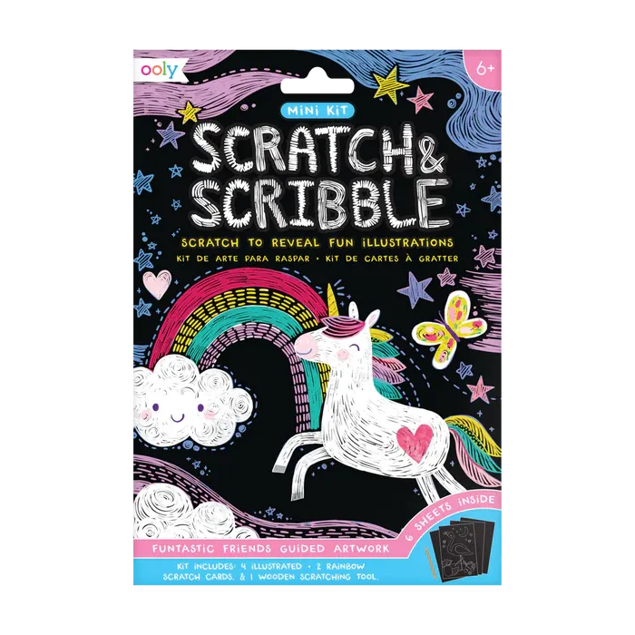 Mini Art Kit - Scratch and Scribble: Funtastic Friends