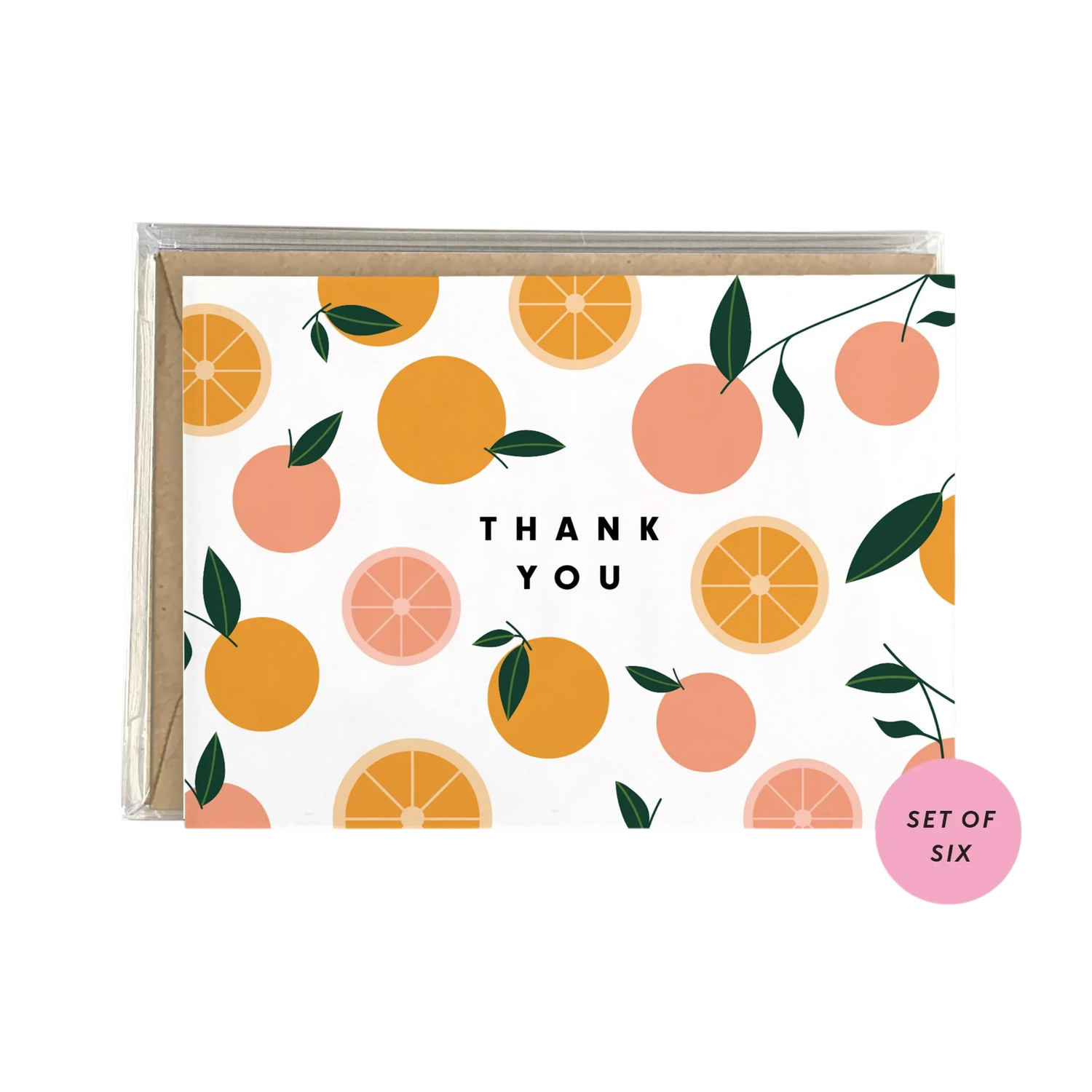 Boxed Cards - Thank You: Funky Oranges (Set of 6)