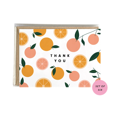 Boxed Cards - Thank You: Funky Oranges (Set of 6)