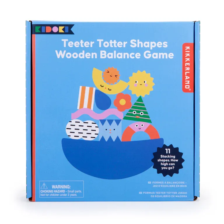 Teeter Totter Shapes Wooden Balance Game
