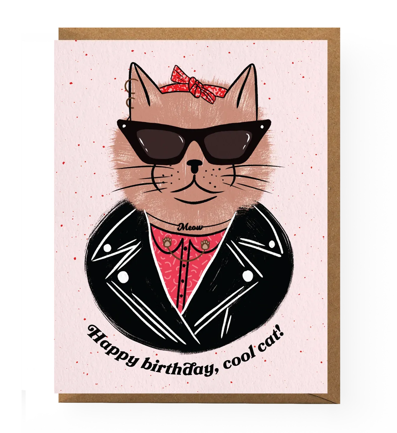 Card - Birthday: Cool Cat w/ Sunglasses