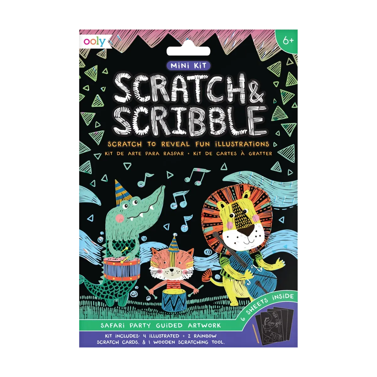 Mini Art Kit - Scratch and Scribble: Safari Party