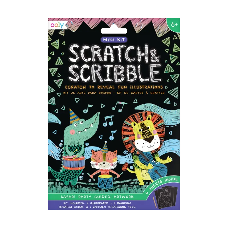 Mini Art Kit - Scratch and Scribble: Safari Party