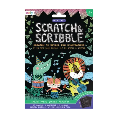 Mini Art Kit - Scratch and Scribble: Safari Party