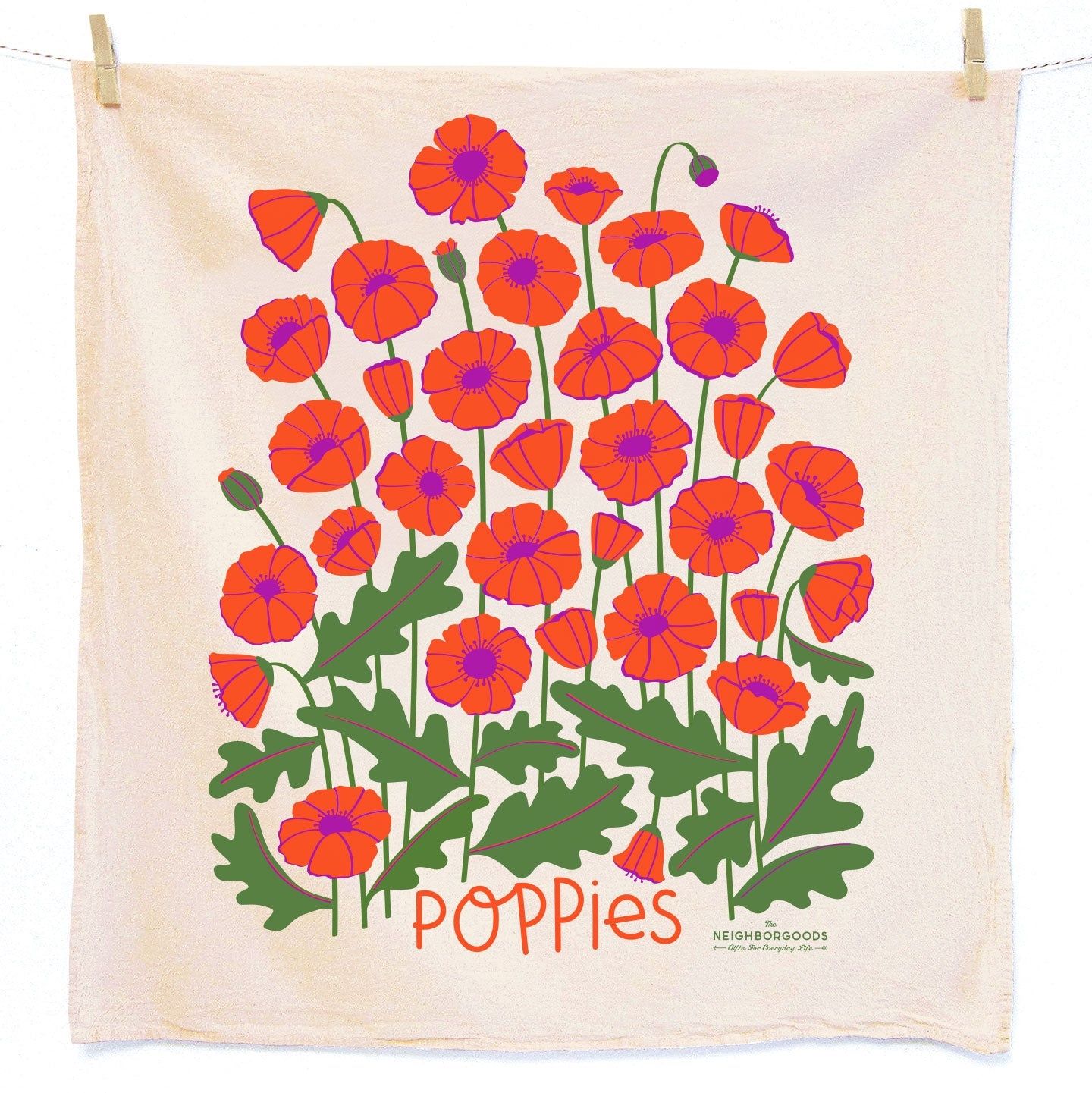 Dish Towel -  Poppies