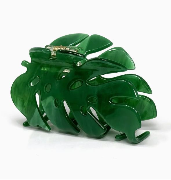 Hair Claw - Monstera Leaf