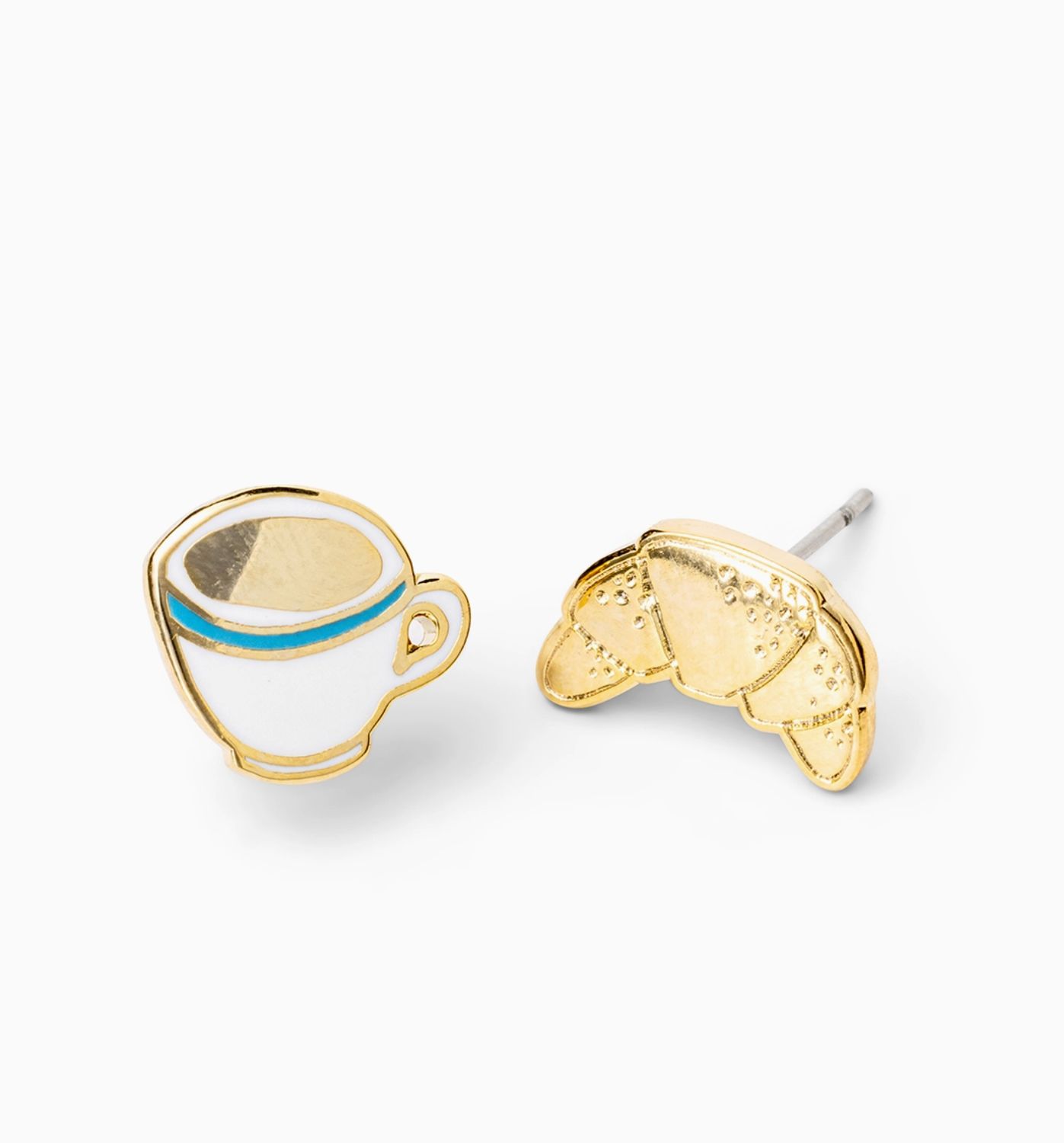 Earrings - Stud: YOW Croissant &amp; Coffee