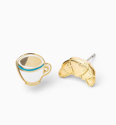 Earrings - Stud: YOW Croissant &amp; Coffee