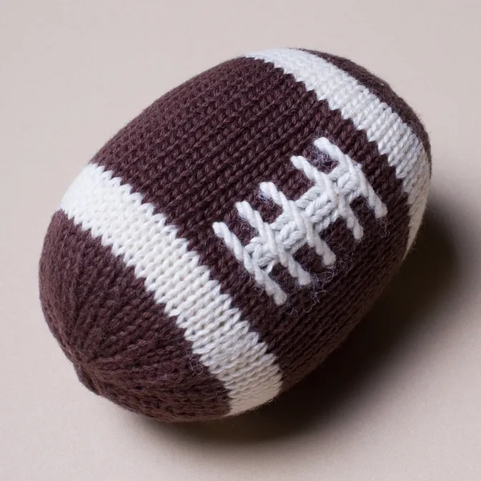 Organic Handmade Rattle: Football
