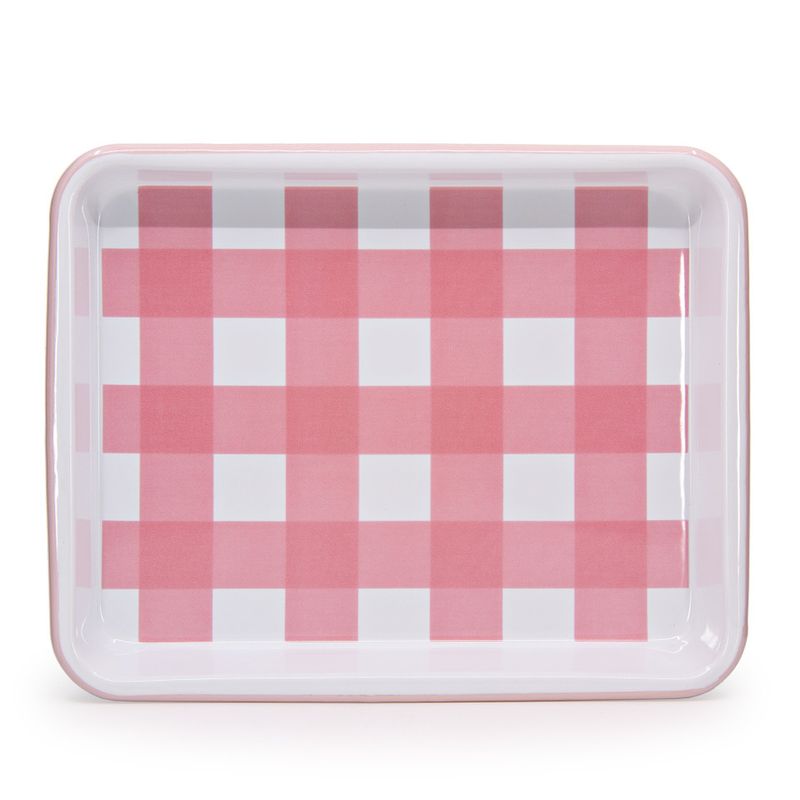 Rectangle Tray - Gingham Small Pink Max Humphrey