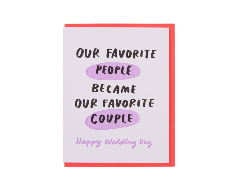 Card - Wedding: Favorite People Favorite Couple