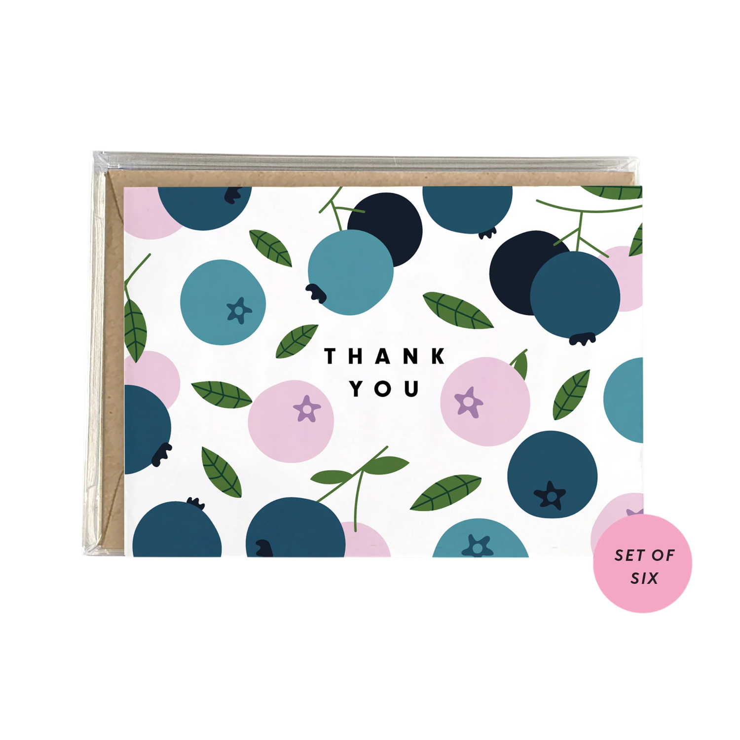 Boxed Cards - Thank You: Funky Blueberries (Set of 6)