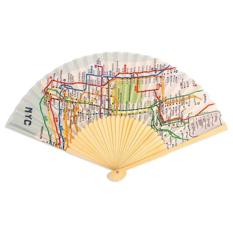 Hand Fan - NYC Transit Map
