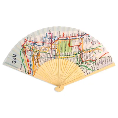Hand Fan - NYC Transit Map