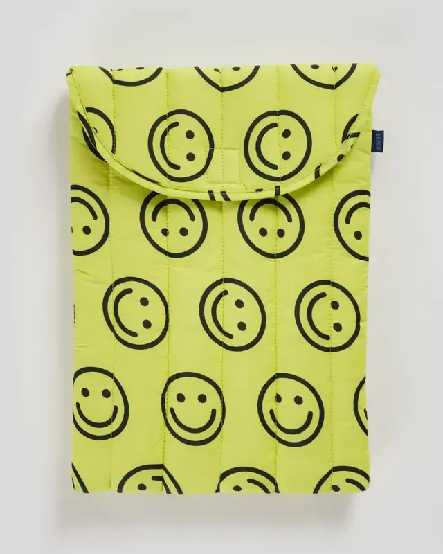 Laptop Sleeve Puffy 16" - Yellow Happy