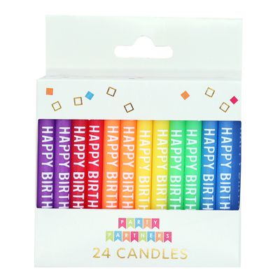 Birthday Candle - Happy Birthday Candles Rainbow