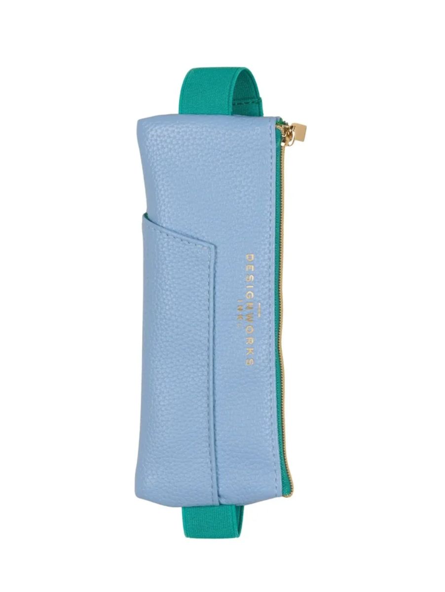 Pen Pouch - Notebook Strap: Green and Blue
