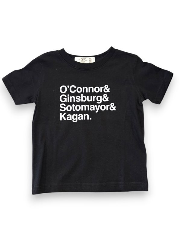 Kids T-Shirt - O'connor Ginsburg Sotomayor Kagan Black: 2T