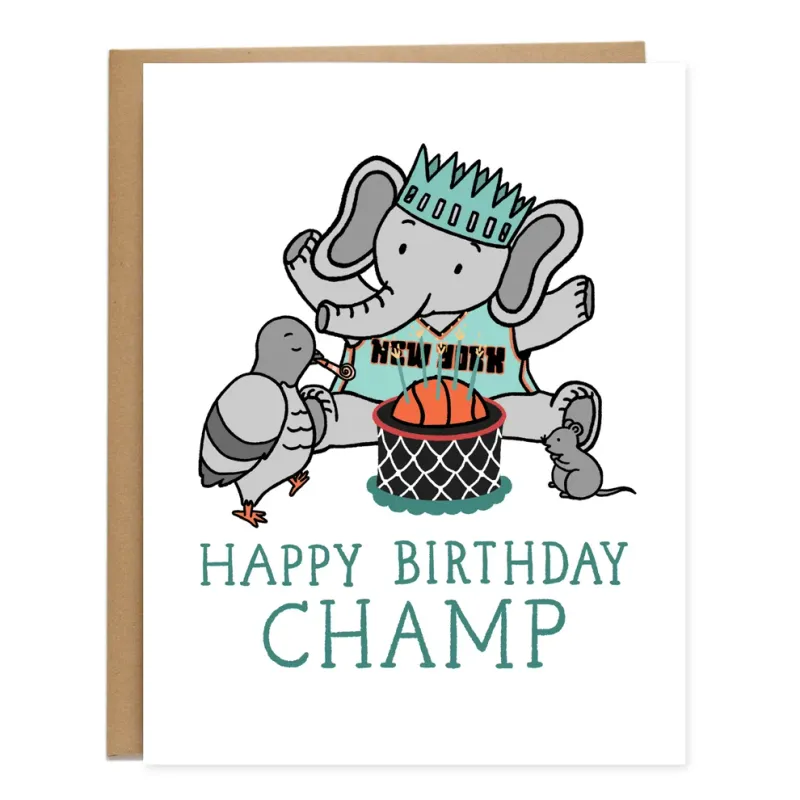 Card - Birthday: NY Liberty Champ