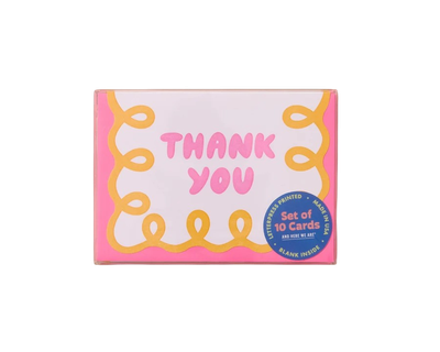 Boxed Cards - Thank You: Coquette Scallop Yellow/Pink (10)