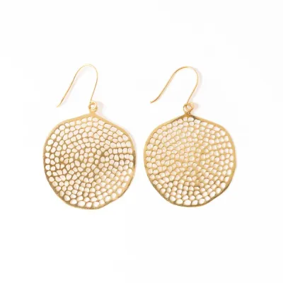 Earrings - Brass Large Circle with Holes
