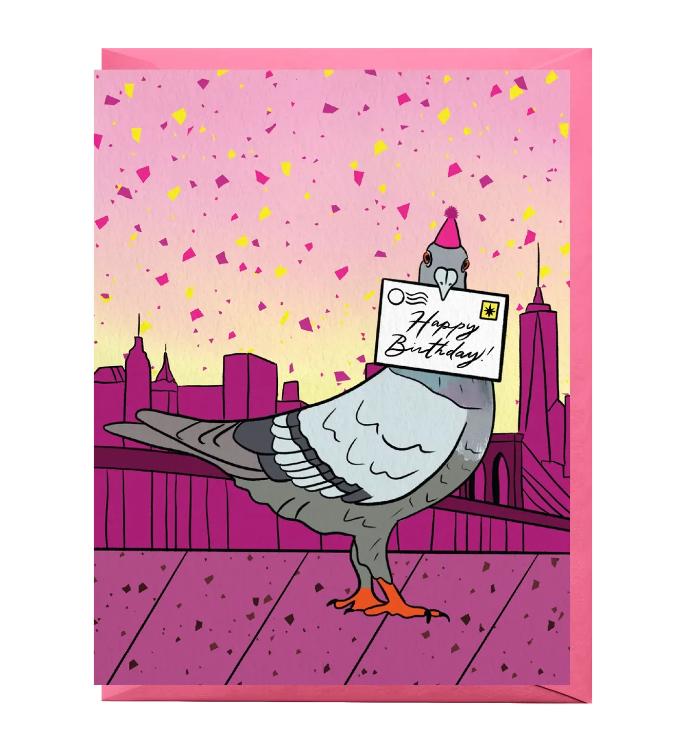 Card - Birthday: New York Pigeon