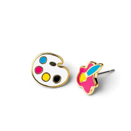Earrings - Stud: Paint Brush &amp; Palette