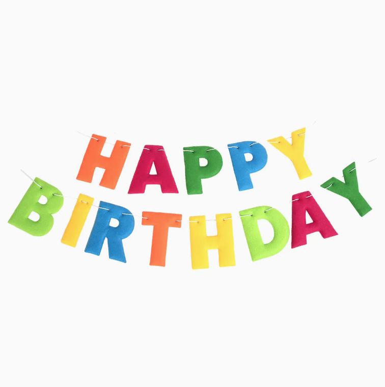 Birthday Banner - Felt Puffy