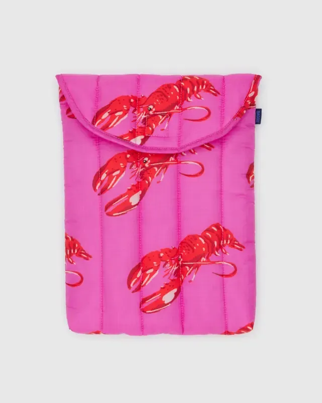 Laptop Sleeve Puffy:  Pink Lobster