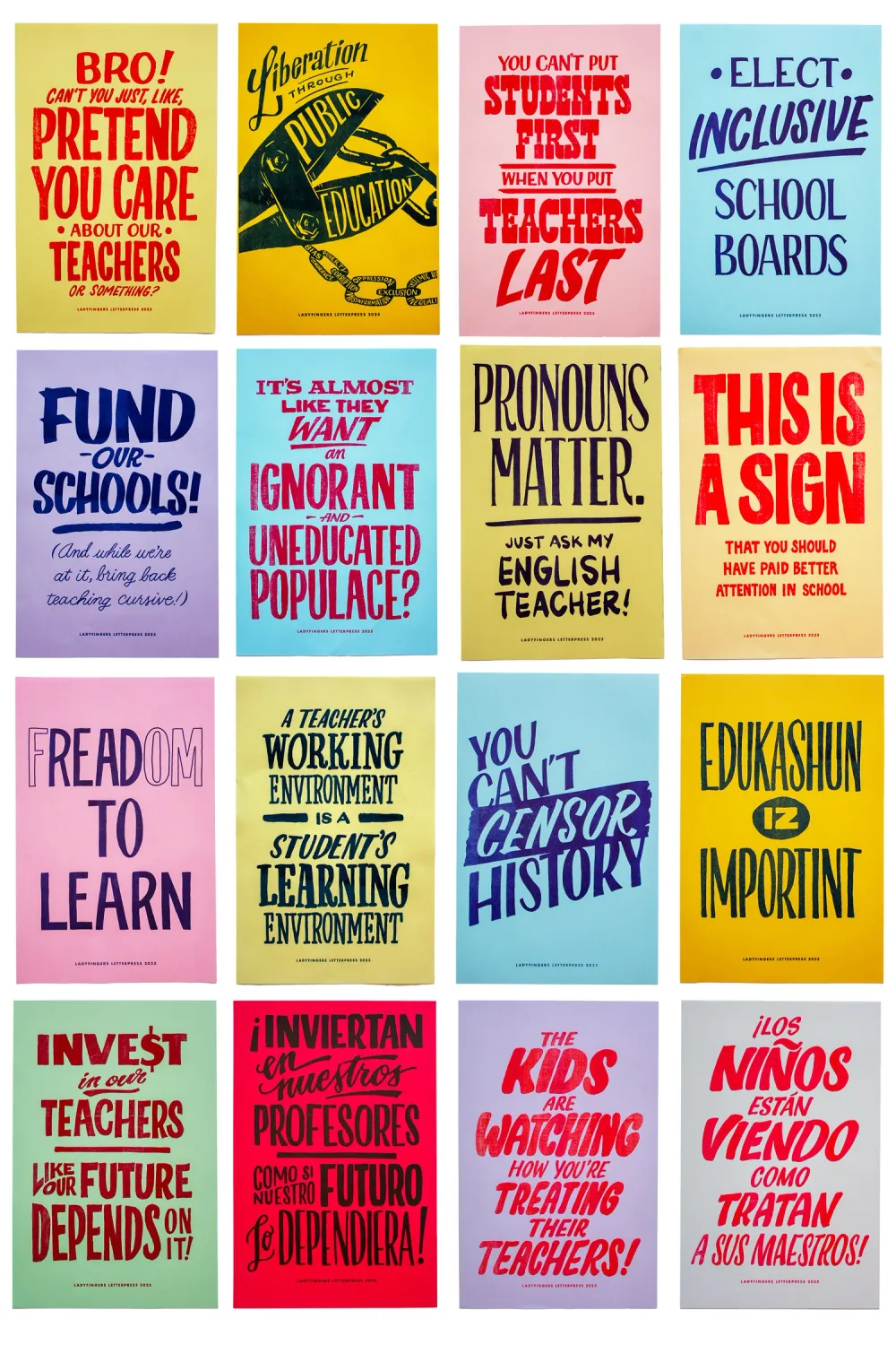 Protest Poster Prints - Part Three: Red Set of 16