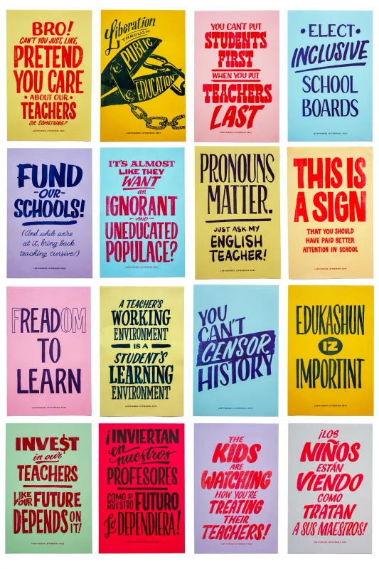 Protest Poster Prints - Part Three: Red Set of 16