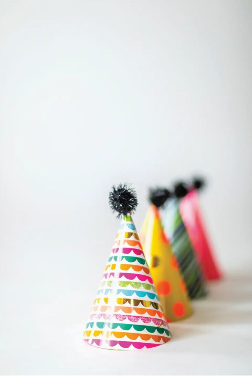 Party Hat - Mini Happy Birthday rainbow assortment
