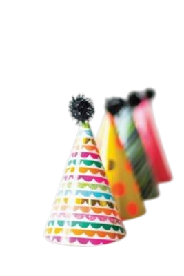 Party Hat - Mini Happy Birthday rainbow assortment