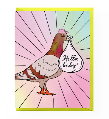 Card - Baby: Hello Baby Pigeon