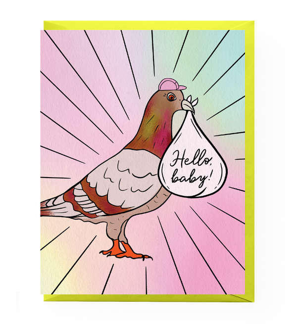 Card - Baby: Hello Baby Pigeon