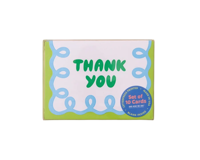 Boxed Cards - Thank You: Coquette Scallop Blue/Green (10)