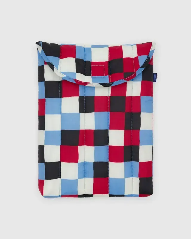 Puffy Laptop Sleeve - Painted Check