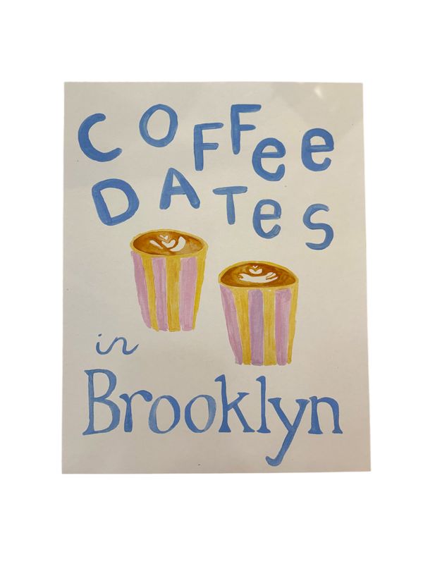 Art Print - 11x14: Coffee Dates in Brooklyn