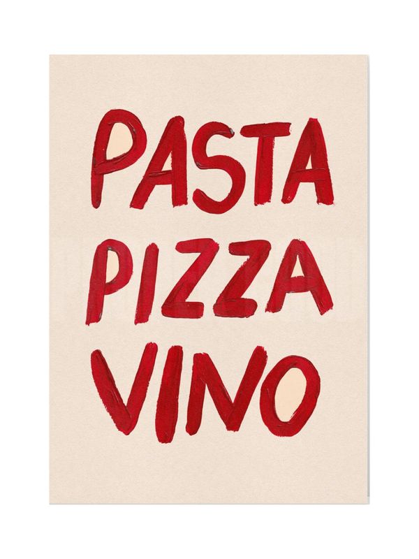 Art Print - 11x14: Pasta Pizza Vino